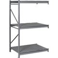 Tennsco Tennsco Bulk Storage Rack - 48"W x 36"D x 96"H - Add-On - 3 Shelf Levels - Steel Deck - Medium Gray BU-483696CA-MGY